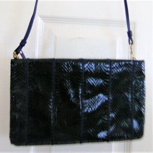 Clemente Black Snake Skin Handbag